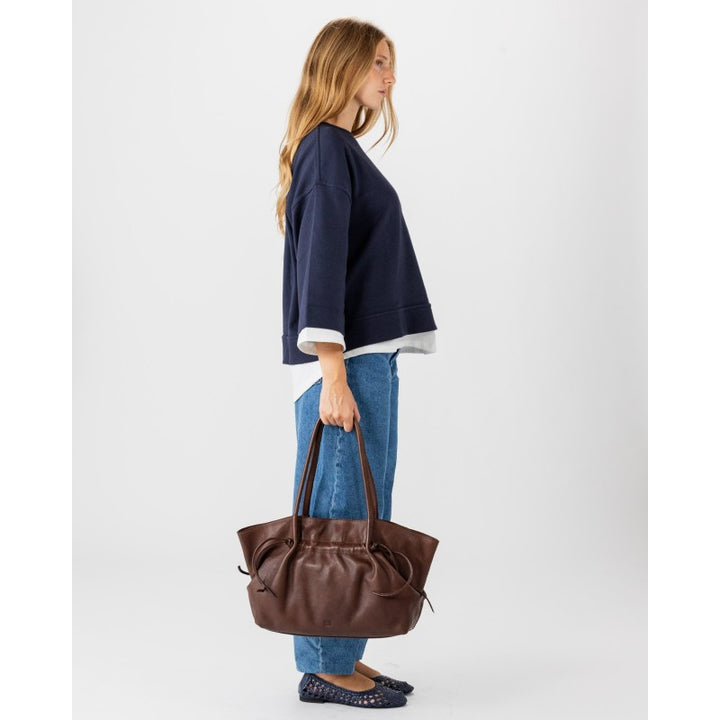 Borsa Shopper BIBA Brumley in Pelle Marrone – Design Morbido e Capiente