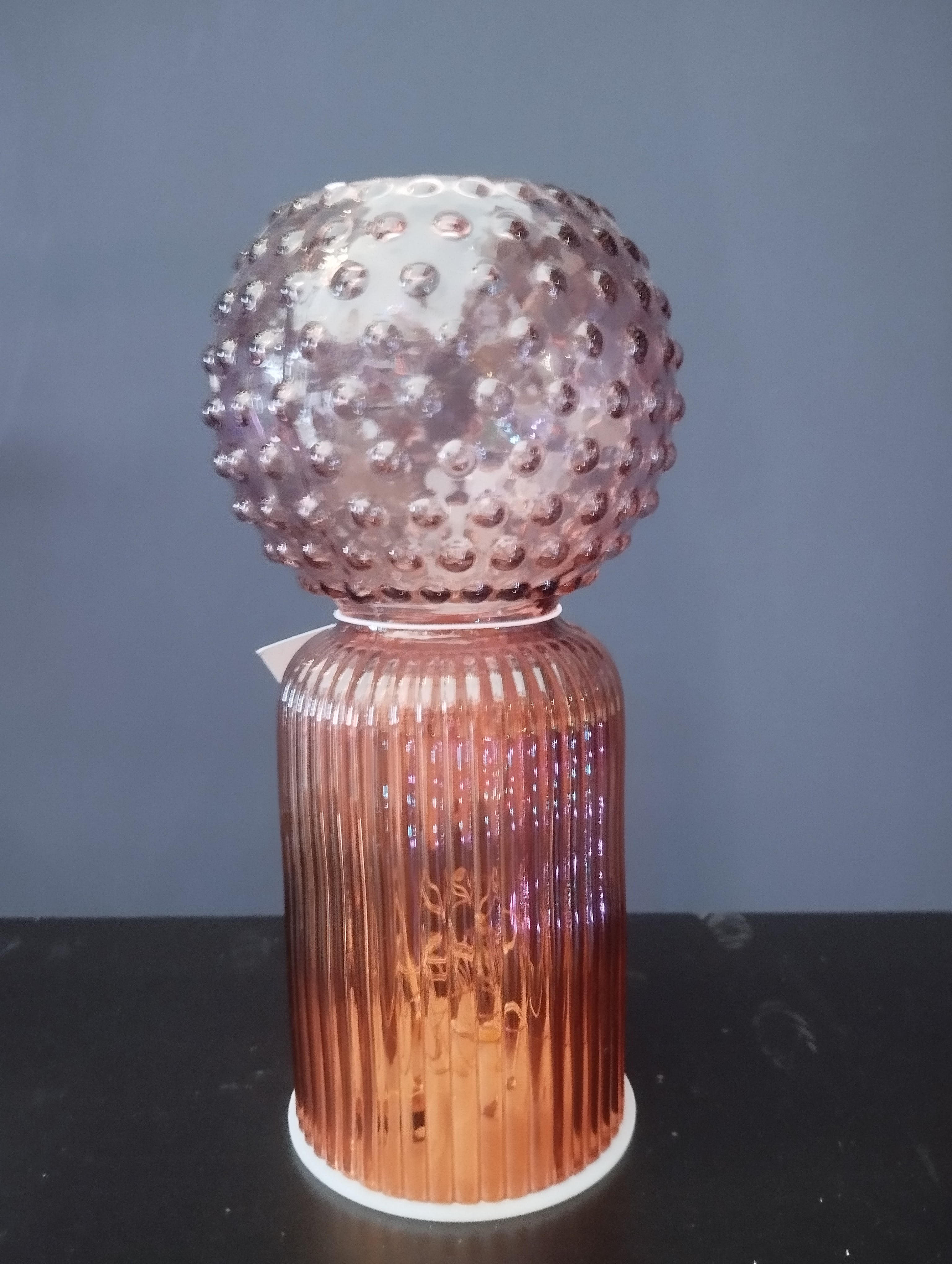 "Vaso Luminoso Bubble Glass" – Eleganza Retrò con Stile Moderno
