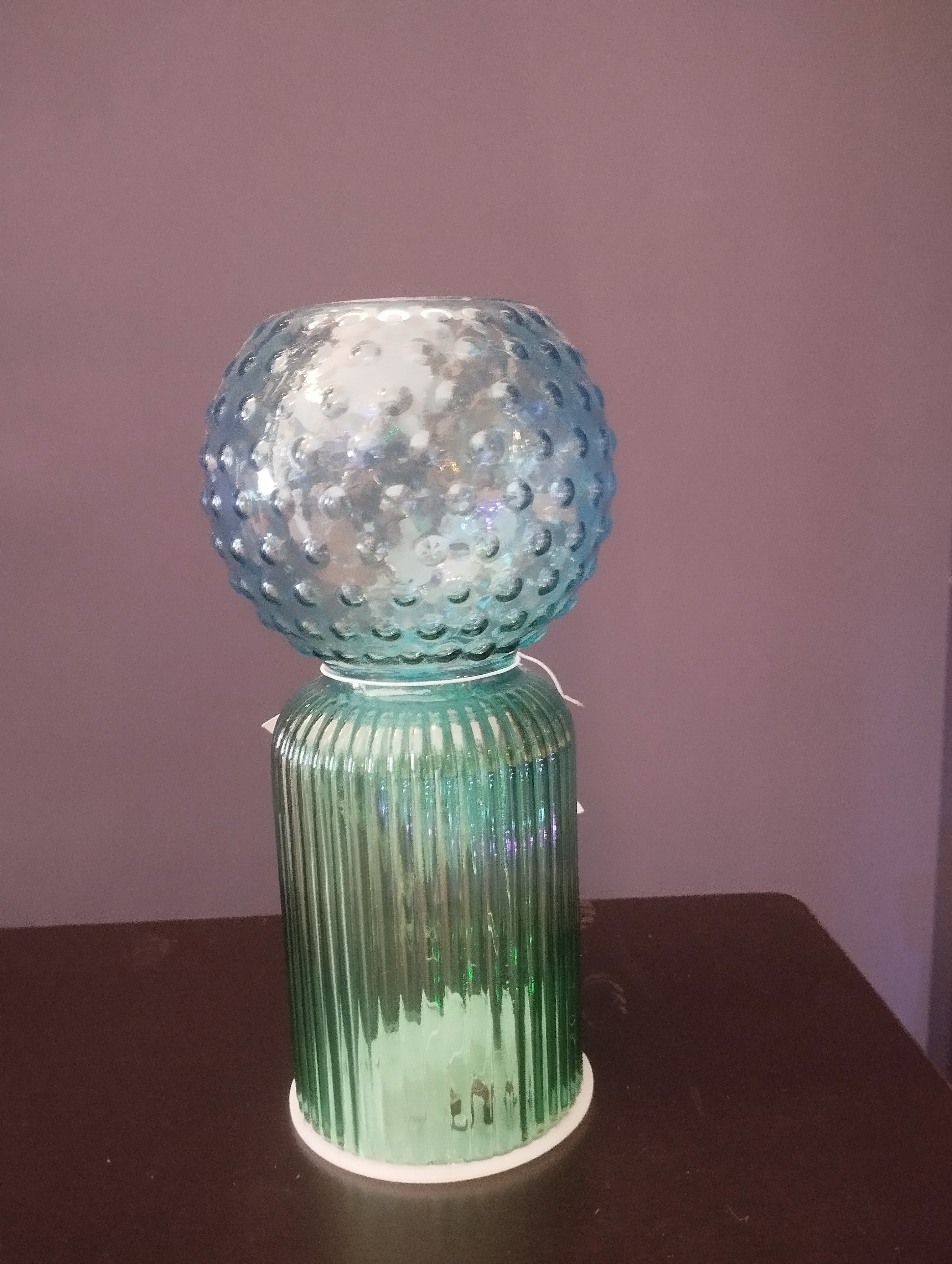 "Vaso Luminoso Bubble Glass" – Eleganza Retrò con Stile Moderno