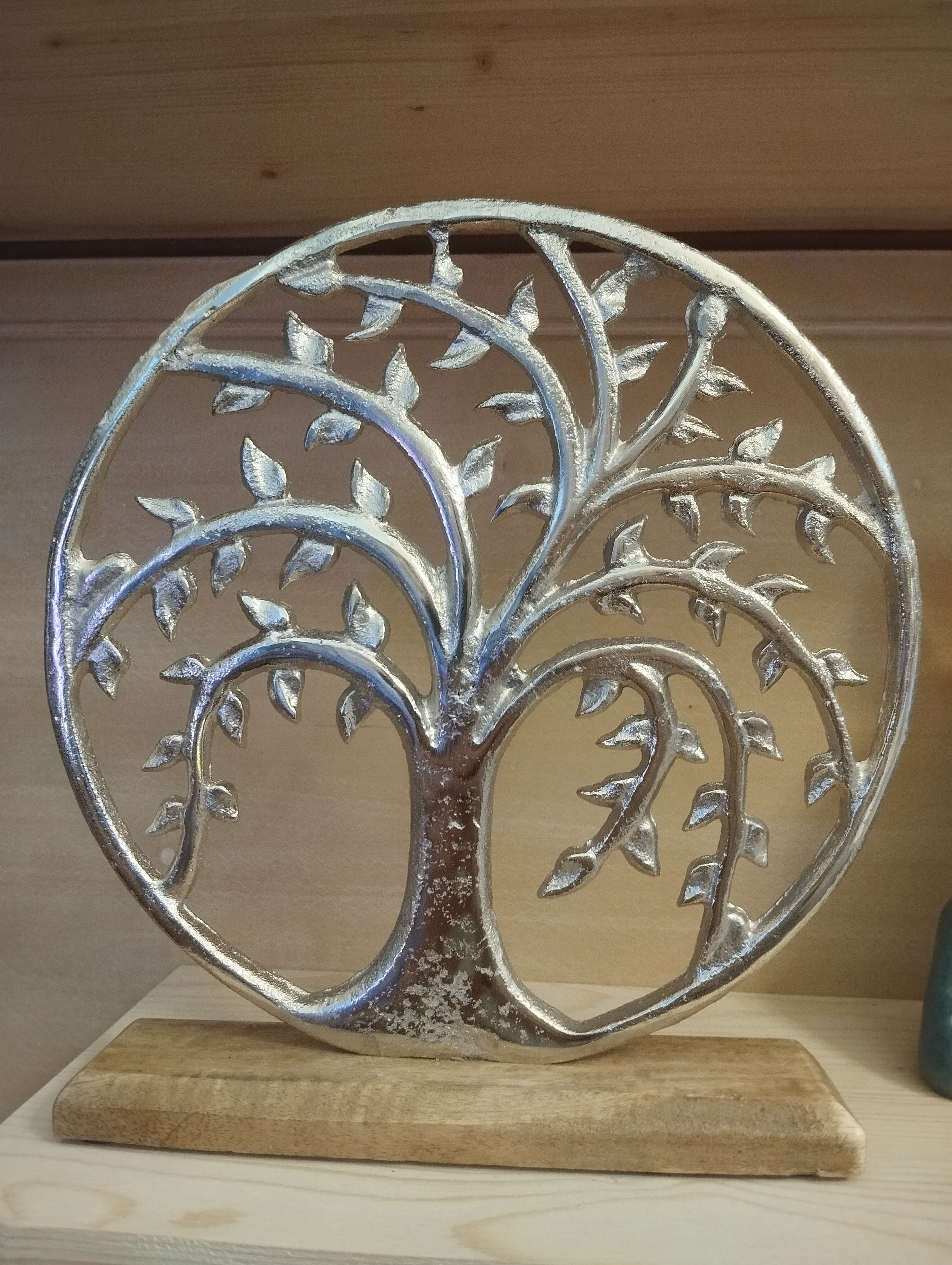 Tree of Life in Metal and Wood – Symbol of Strength and Balance