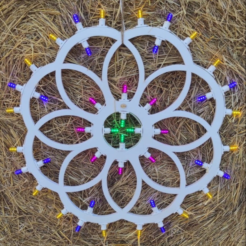 💡 Rosone Luminoso Pugliese – Luci d’Autore da 90 cm