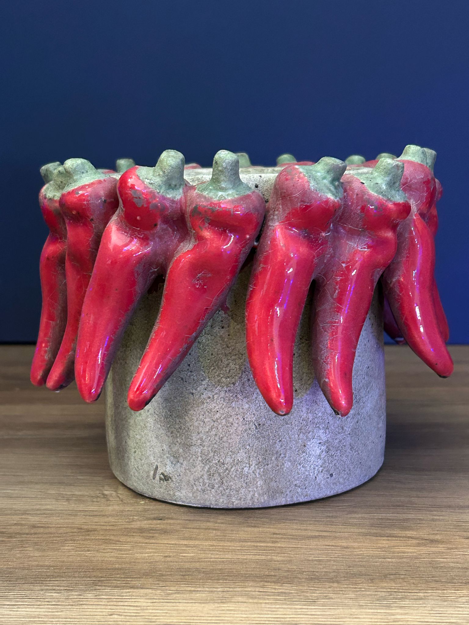 Decorative Pot with Chili Peppers – Hot Edition! 🌶️🌿